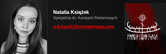 Natalia Książek — Specjalista ds. Kampanii Reklamowych, n.ksiazek@innerwarsaga.com